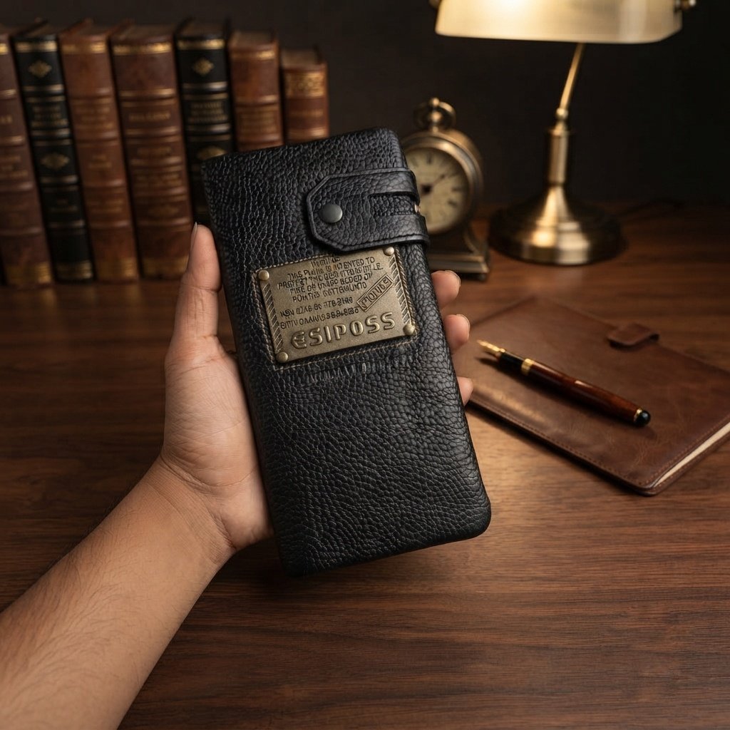 Long wallet black colour