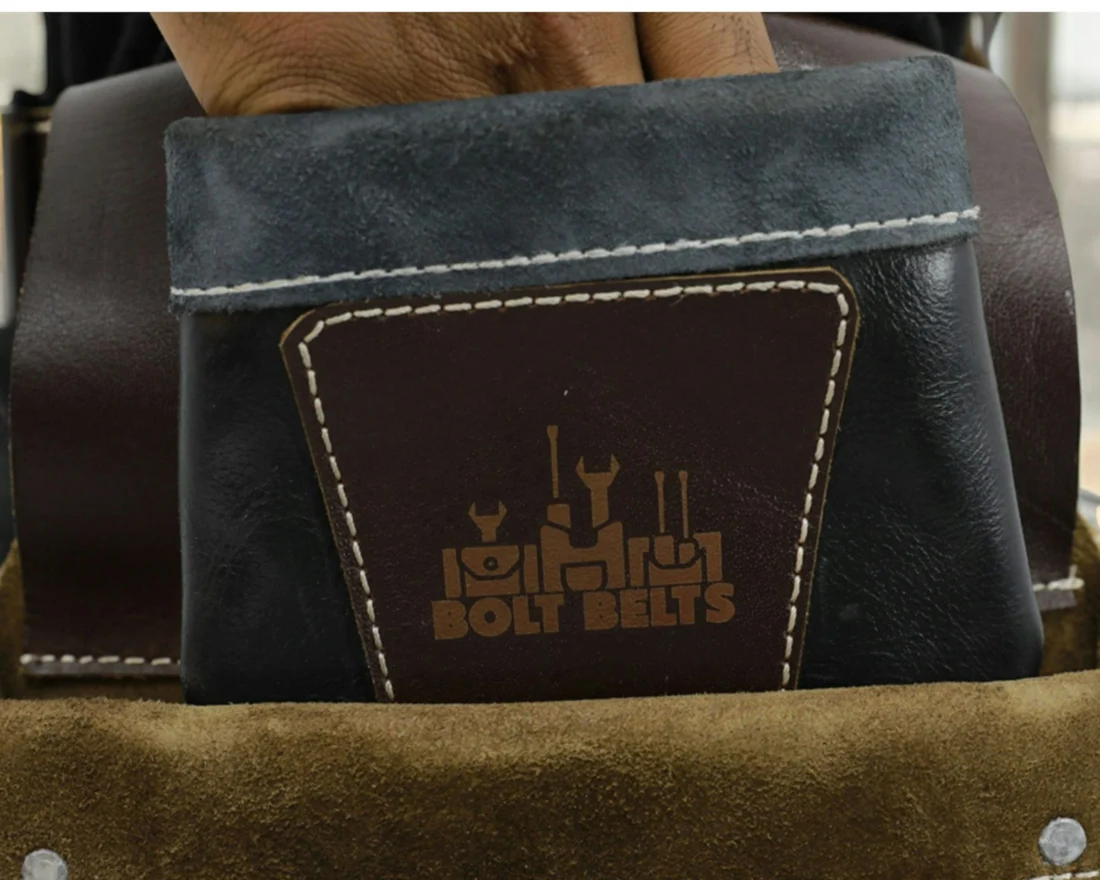 Hand stitched leather detail